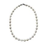 Hand-Knotted Classic Freshwater Baroque Pearl Necklace