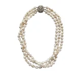 EBN10014 Multi-Strands Fresh Water Baroque Pearl Necklace