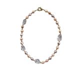 EBN10018 Multi Color Freshwater Baroque Pearl Necklace