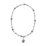 EBN10021 Aqua Baroque Pearl Quartz Necklace