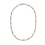 EBN10028 Fresh Water Pearl Gold Chain Necklace