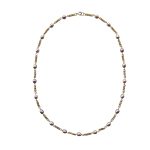 EBN10031 Fresh Water Pearl Gold Chain Necklace