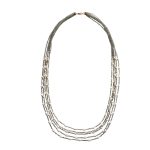 Elegant Multi-Strand Moonstone and Pearl Necklace