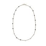 EBN10046 Elegant Simplicity Fresh Water Pearl and Onyx Necklace
