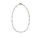 EBN10048 Silver Grace Freshwater Pearl Chain Necklace