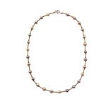 EBN10053 Pastel Pearl Chain Fresh Water Pearl Necklace