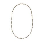 EBN10054 Fresh Water Pearl Gold Chain Necklace 47cm