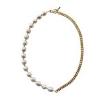 EBN10057 Half-and-Half Harmony Pearl Necklace