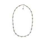 EBN10081 Ivory Frost 6-7mm Fresh Water Pearl and Miyuki Seed Beads Necklace