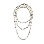 EBN10105 Hand Knotted Eternal Grace Multi-Strand Fresh Water Baroque Pearl Necklace