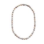 EBN10109 Hand-Knotted Multi Color Freshwater Pearl Necklace