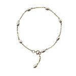 EBB20014 Delicate Freshwater Pearl Chain Bracelet