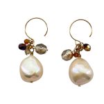 EBE30025 Golden Charm Baroque Pearl Earrings