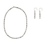 EBJ60003 Elegant Violet Freshwater Pearl Jewelry Set
