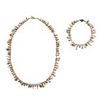 EBJ60012 Golden Ivory Freshwater Baroque Pearl Jewelry Set
