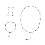 EBJ60014 Pink Freshwater Pearl Drop Jewelry Set